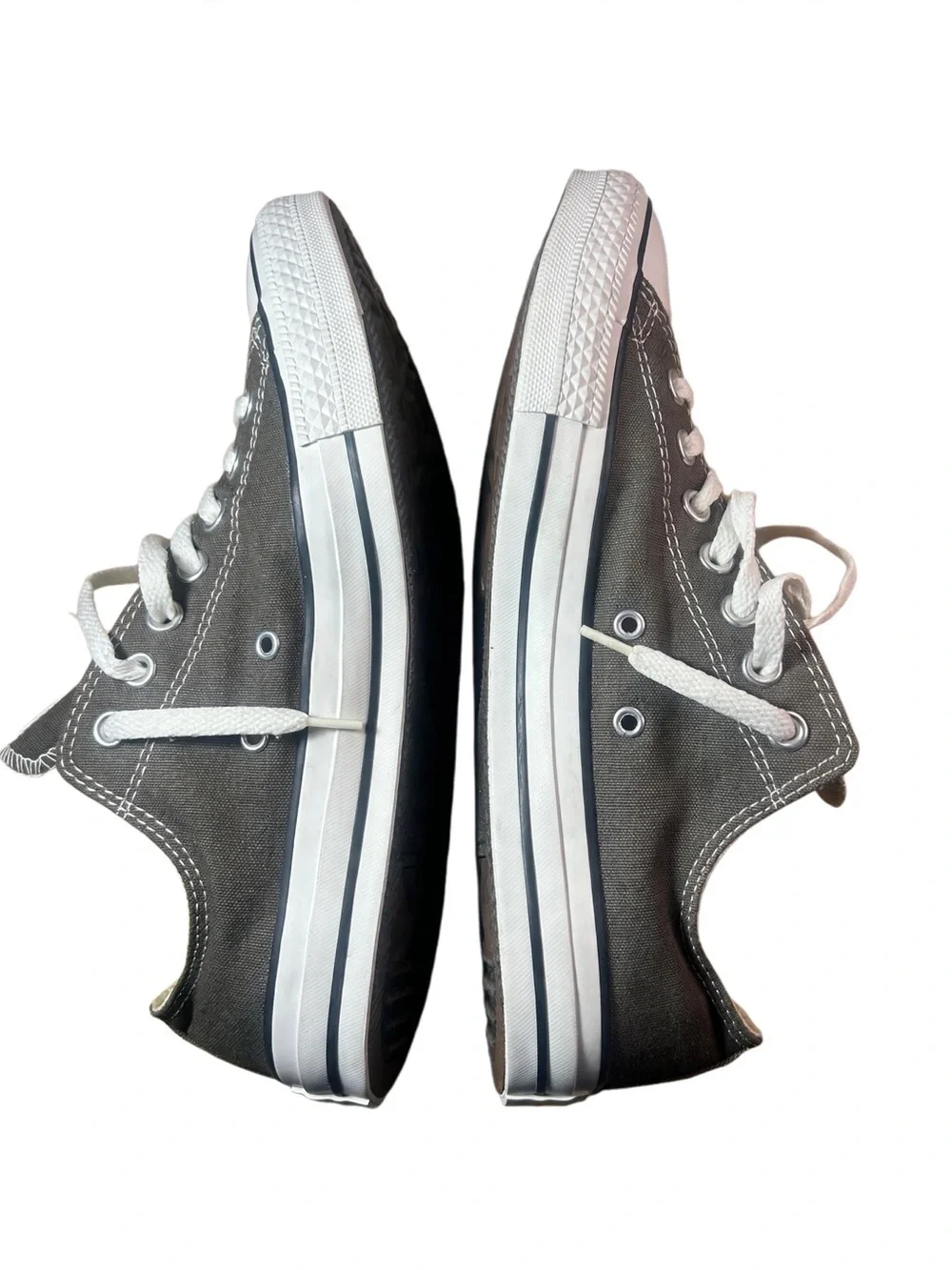 Converse Men’s Black & White & Grey Low-Top Canvas Sneakers